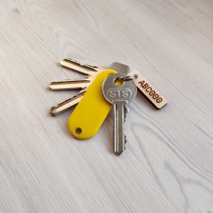 Key tag size compared to keys